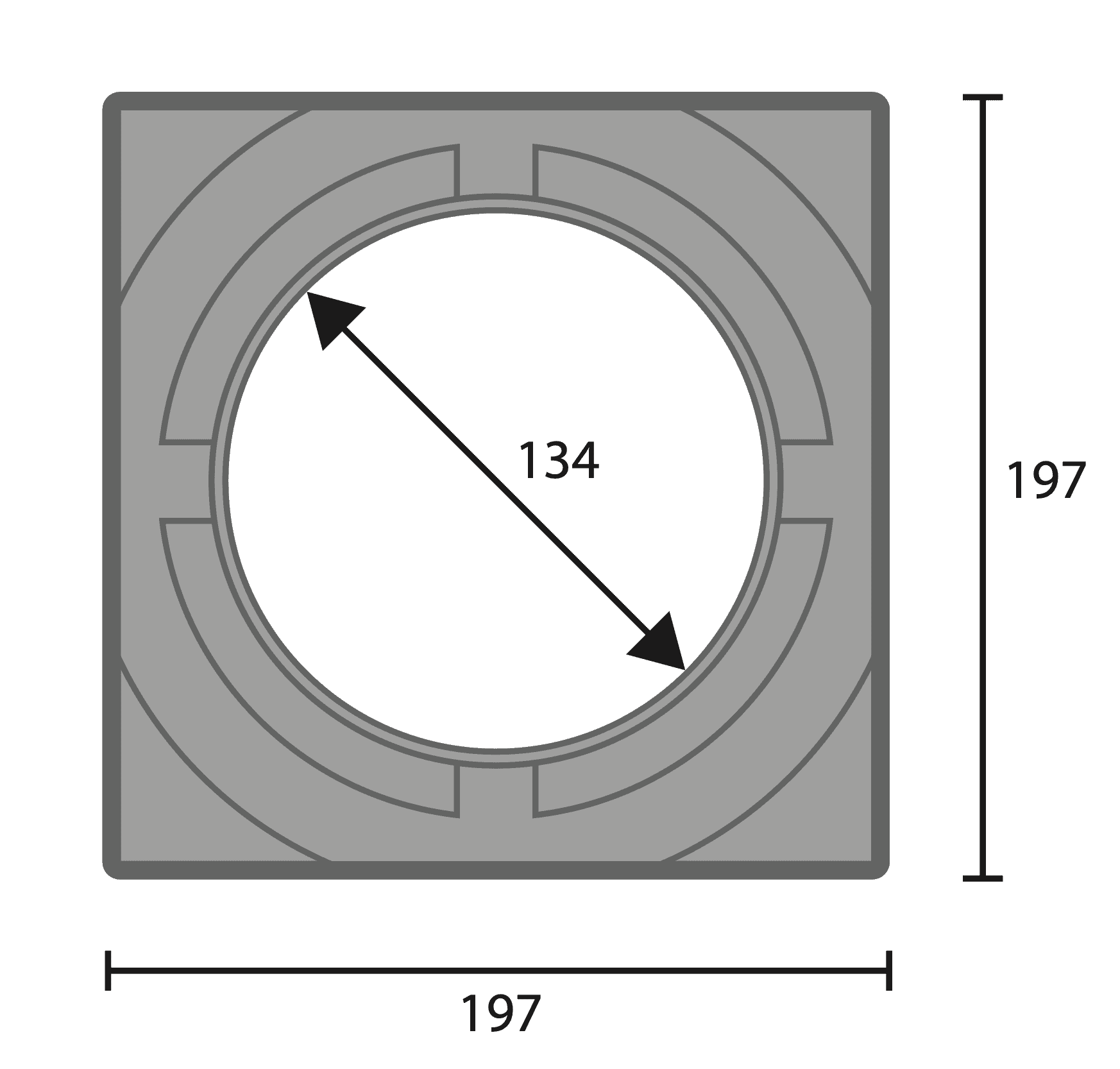Lattiakaivonkannen vakioasennuskehys (820) - Image 2