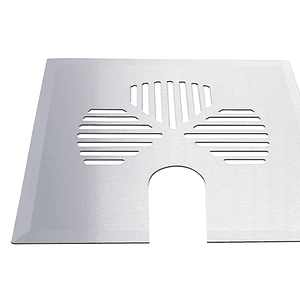 Pelkkä lattiakaivon kansi APILA putkelle U-reikä RST (684)