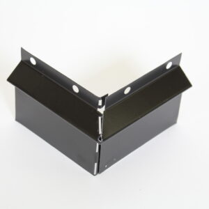 Patolevyn ilmastoiva reunalista ulkokulma metalli, musta (576)