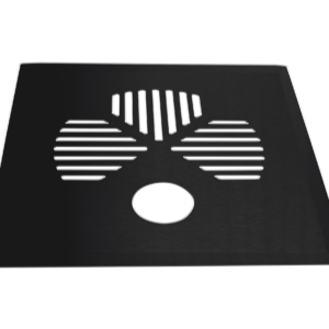 Pelkkä lattiakaivon kansi APILA mattamusta putkelle RST (659-3)