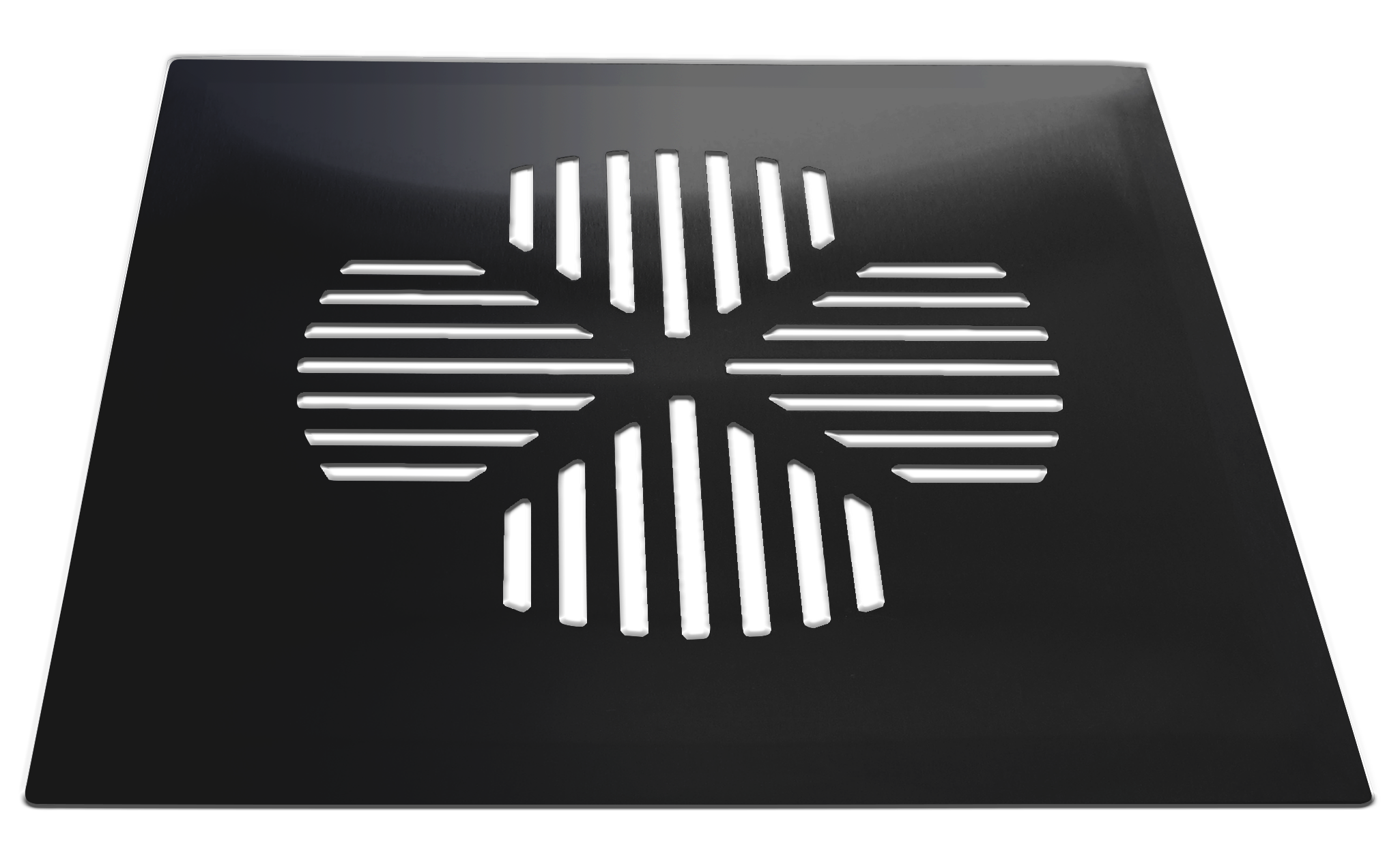 Pelkkä lattiakaivon kansi APILA mattamusta RST (681-3)