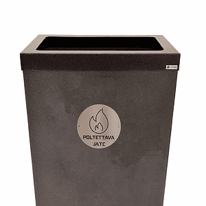 Poltettavan jätteen astia pyörillä 150, antiikinhopea (070)