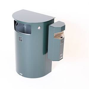 Tuhka- ja roska-astia Combi 3/30, vihreä (162)