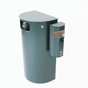 Tuhka- ja roska-astia Combi 3/60, vihreä (164)