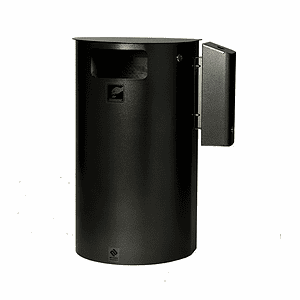 Tuhka- ja roska-astia Turo 3/60, musta (215)