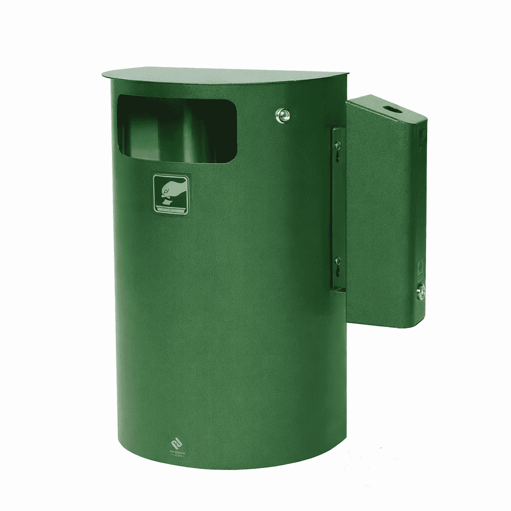 Tuhka- ja roska-astia Turo 3/30, sammaleenvihreä (058)