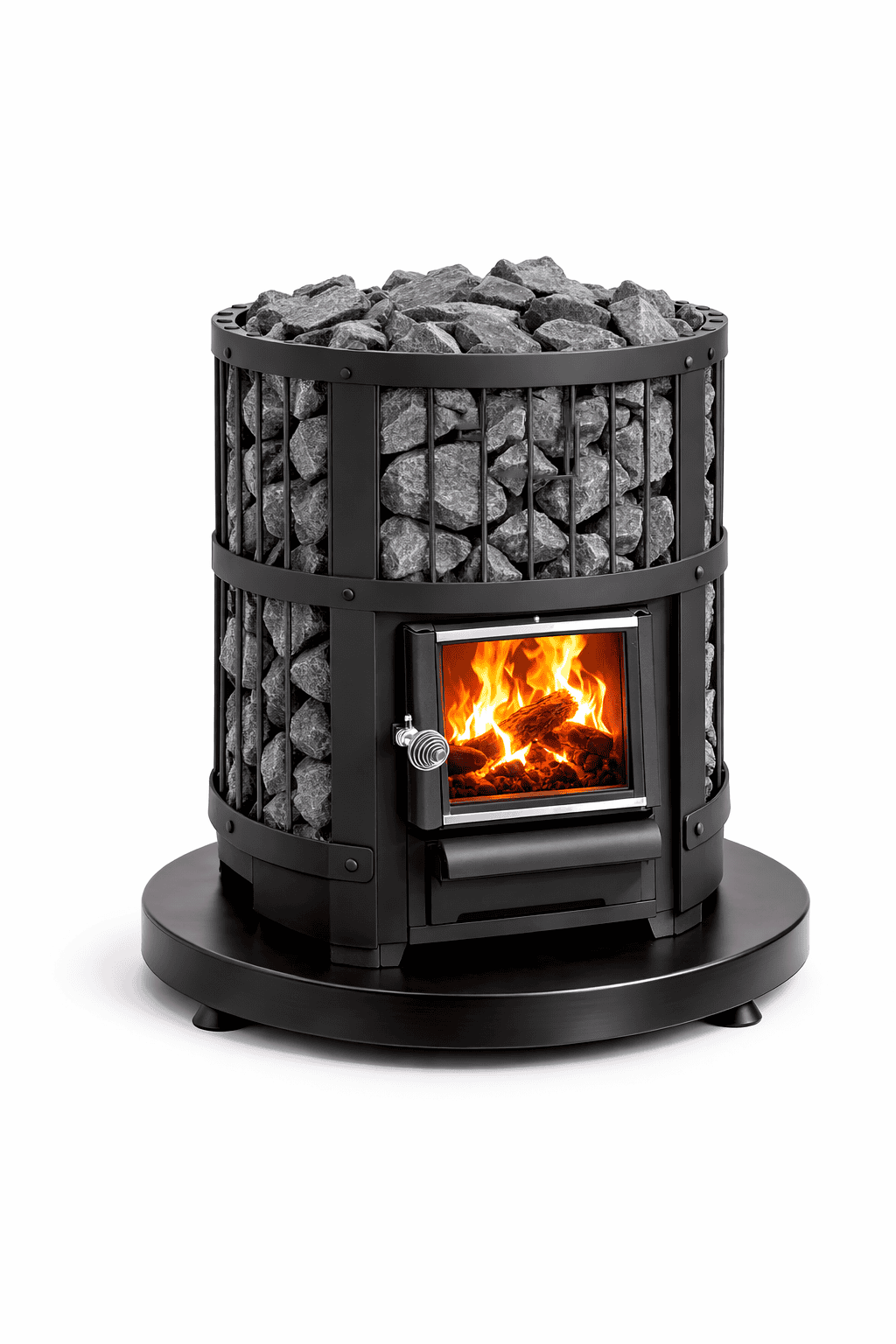 Kiukaan alusta D 625 pyöreä, musta (575) - Image 3